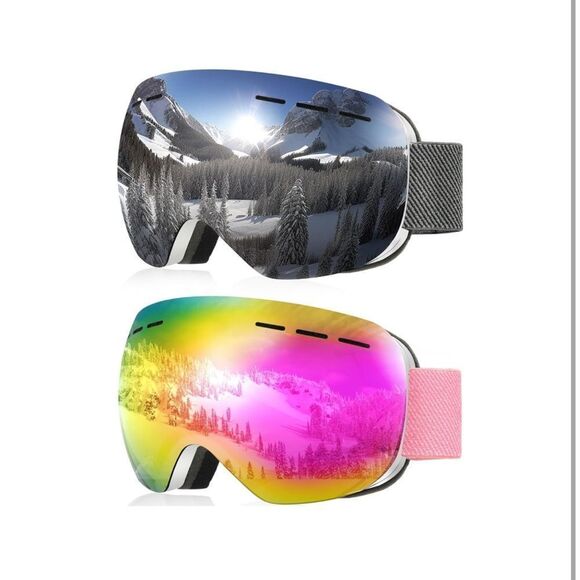 Ski Goggles Unisex 2 pairs - Picture 1 of 7